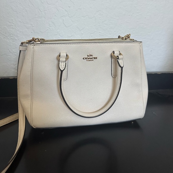 Coach Handbags - Coach gold/cream Satchel Bag